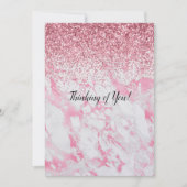 ピンクホワイトマーブルグリッター カード (正面)