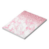 ピンクホワイトマーブルグリッター ノートパッド (回転)