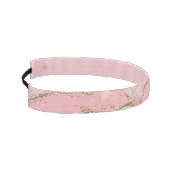 ピンクホワイトマーブル金ゴールドグリッター アスレチックヘッドバンド (左)