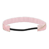 ピンクホワイトマーブル金ゴールドグリッター アスレチックヘッドバンド (裏面)