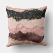 ピンクホワイトマーブル金ゴールドグリッター クッション (裏面)