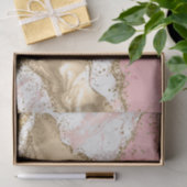 ピンクホワイトマーブル金ゴールドグリッター 薄葉紙 (ギフト)