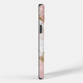 ピンクホワイトマーブル金ゴールドグリッター Case-Mate iPhoneケース (裏面 / 右)