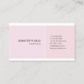 ピンクホワイトミニマルエレガントデザイントレンディー 名刺 (正面)