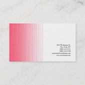 ピンクホワイトミニマルエレガントリストシックプレーン 名刺 (裏面)