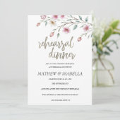 ピンクホワイトミント春フラワーリハーサルディナー 招待状 (スタンド正面)
