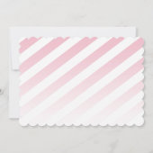 ピンクホワイトムーンスターガールベビーシャワー招待状 招待状 (裏面)