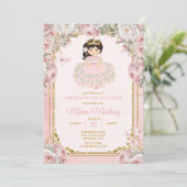 ピンクホワイトメキシカンニーニャプレゼンタシオンデトレアノス 招待状 (スタンド正面)