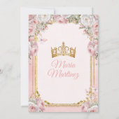 ピンクホワイトメキシカンニーニャプレゼンタシオンデトレアノス 招待状 (裏面)