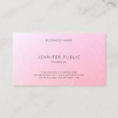 ピンクホワイトモダンテンプレートエレガントデザイントレンディー 名刺 (裏面)