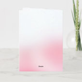 ピンクホワイトユニコーン誕生日 カード (裏面)