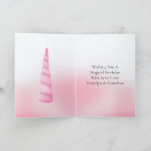 ピンクホワイトユニコーン誕生日 カード (内部)