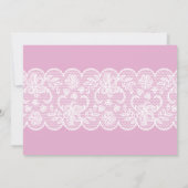 ピンクホワイトランジェリーブライダルシャワーレース招待状 招待状 (裏面)