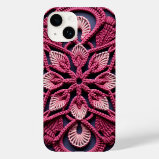 ピンクホワイトレッドカラフルグラニースクエアクロシェ Case-Mate iPhone 14ケース