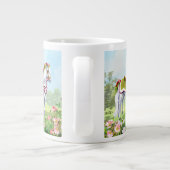 ピンクホワイトローズパレードホース ジャンボコーヒーマグカップ (裏面)