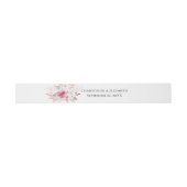 ピンクホワイトローズ金ゴールドフローラエレガントな結婚式 招待状ベリーバンド (フラット)