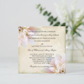 ピンクホワイトロータスフラワーの結婚式 招待状 (スタンド正面)