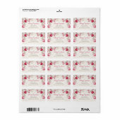 ピンクホワイトヴィンテージオーナメントクリスマス ラベル (フルシート)