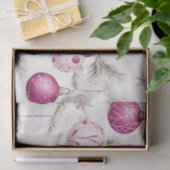 ピンクホワイトヴィンテージオーナメントクリスマス 薄葉紙 (ギフト)