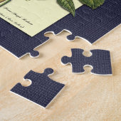 ピンクホワイトヴィンテージ植物学バラ ジグソーパズル (側面)