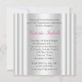 ピンクホワイト写真キンセアニェラ 招待状 (裏面)