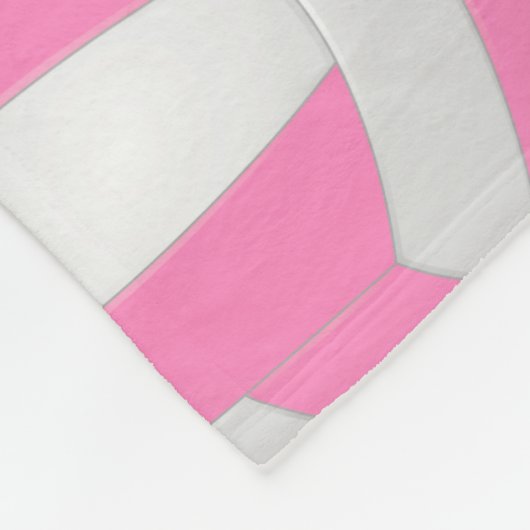 ピンクホワイト彼女は私はバレーボールのスポーツルームが大好き フリースブランケット (角)