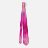 ピンクホワイト抽象芸術アモダンートトレンディーネオン ネクタイ (裏面)