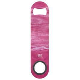 ピンクホワイト抽象芸術ステンレス鋼ボトルオープナー スピード栓抜き