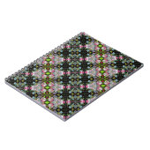 ピンクホワイト春花咲き抽象芸術アートノート ノートブック (左側)