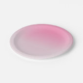 ピンクホワイト空白のトレンディーエレガントカスタムテンプレート ペーパープレート (アングル)
