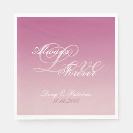 ピンクホワイト赤面ラブ結婚ズ スタンダードランチョンナプキン