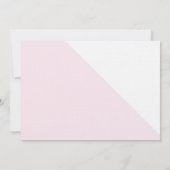 ピンクホワイト金ゴールドクロスバプテスマのベビーガールの写真 招待状 (裏面)