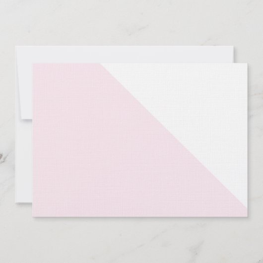 ピンクホワイト金ゴールドクロスバプテスマのベビーガールの写真 招待状 (裏面)