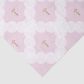 ピンクホワイト金ゴールドクロスパターンバプテスマ 薄葉紙 (詳細)