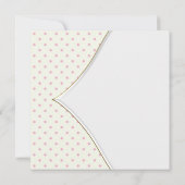 ピンクホワイト金ゴールドクロスベビーガール《キリスト教》洗礼式や命名式 招待状 (裏面)