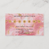 ピンクホワイト金ゴールドマーリーフラットロイヤリティ ロイヤリティカード (裏面)