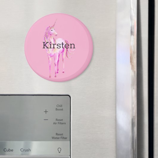 ピンクホワイト金ゴールドユニコーン マグネット (インサイチュ (冷蔵庫))