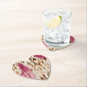 ピンクホワイト金ゴールド南西女性のカーボーイグリッターラブ ペーパーコースター (インサイチュ)