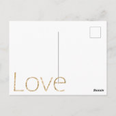 ピンクホワイト金ゴールド南西女性のカーボーイグリッターラブ ポストカード (裏面)