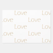 ピンクホワイト金ゴールド南西女性のカーボーイグリッターラブ ラッピングペーパーシート (正面2)