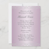 ピンクホワイト《キリスト教》洗礼式や命名式ガウンガール《キリスト教》洗礼式や命名式 招待状 (裏面)