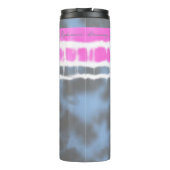 ピンクホワイト&ブルー絞り染めツイスト揺れスタイル タンブラー (裏面)