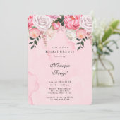ピンクホワエレガントイトニーブライダルシャワー 招待状 (スタンド正面)