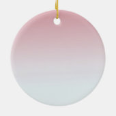 ピンクホワガーリーイトグラデーション金ゴールドグリッターハート セラミックオーナメント (裏面)