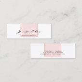 ピンクホワスタイリッシュイトクリエイティブシンプルデザイン スキニー名刺 (正面/裏面)