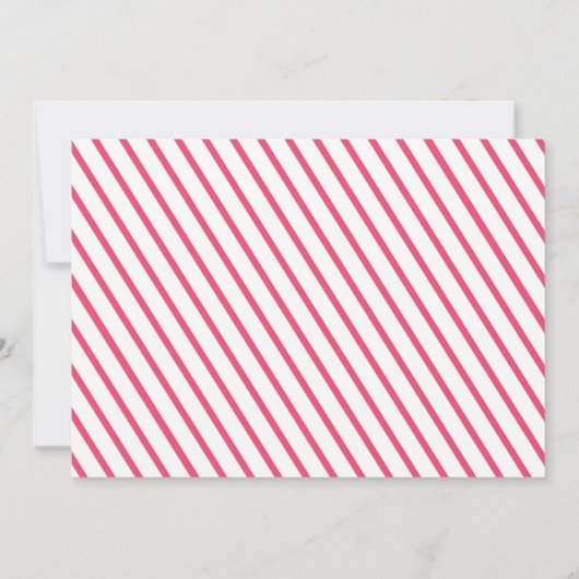 ピンクホースの誕生日の写真の招待状 招待状 (裏面)