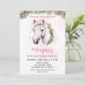 ピンクホースガールバースデーパーティー 招待状 (スタンド正面)