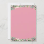 ピンクホースガールバースデーパーティー 招待状 (裏面)