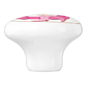 ピンクホースシュー女性のカーボーイ セラミックノブ (側面)