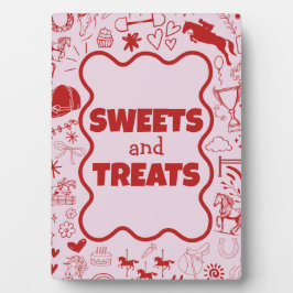 ピンクホースユニークガールジュエストリアン誕生日 フォトプラーク